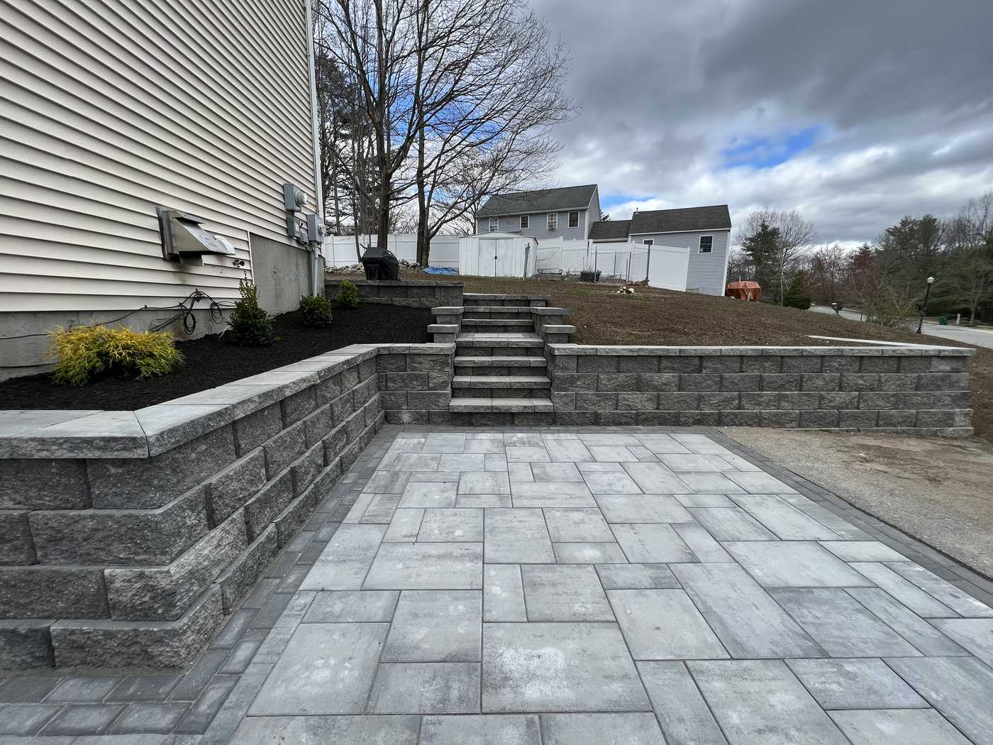 asphalt driveway new installation Asphalt paving project in Newton, MA by MDZ Crew