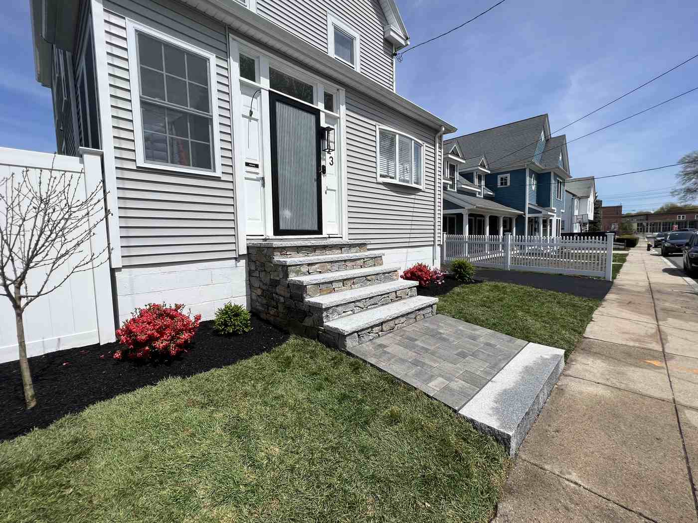 permeable paving eco friendly Asphalt paving project in West Roxbury, MA by MDZ Crew