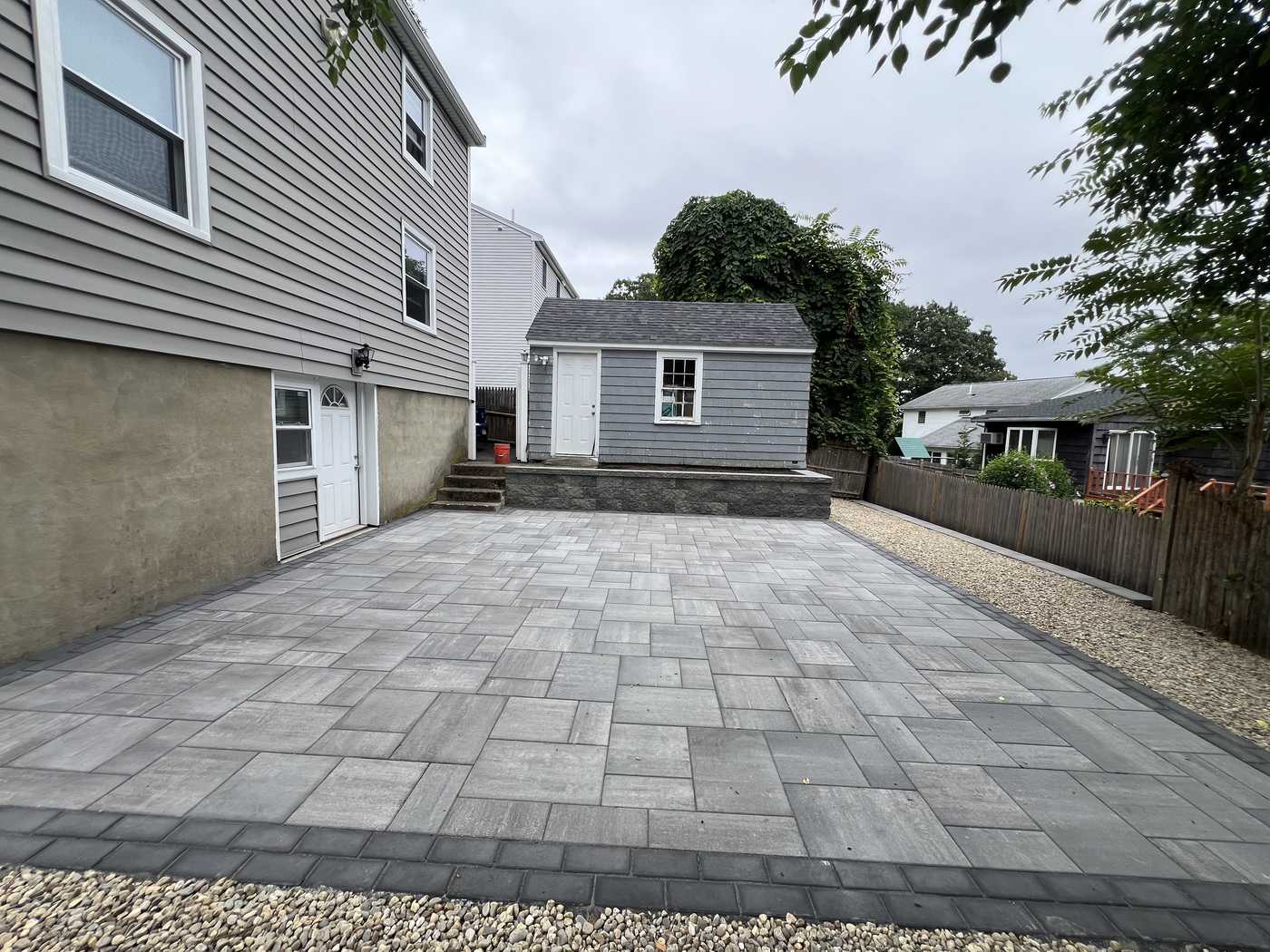 residential concrete paving Asphalt paving project in Swampscott, MA by MDZ Crew