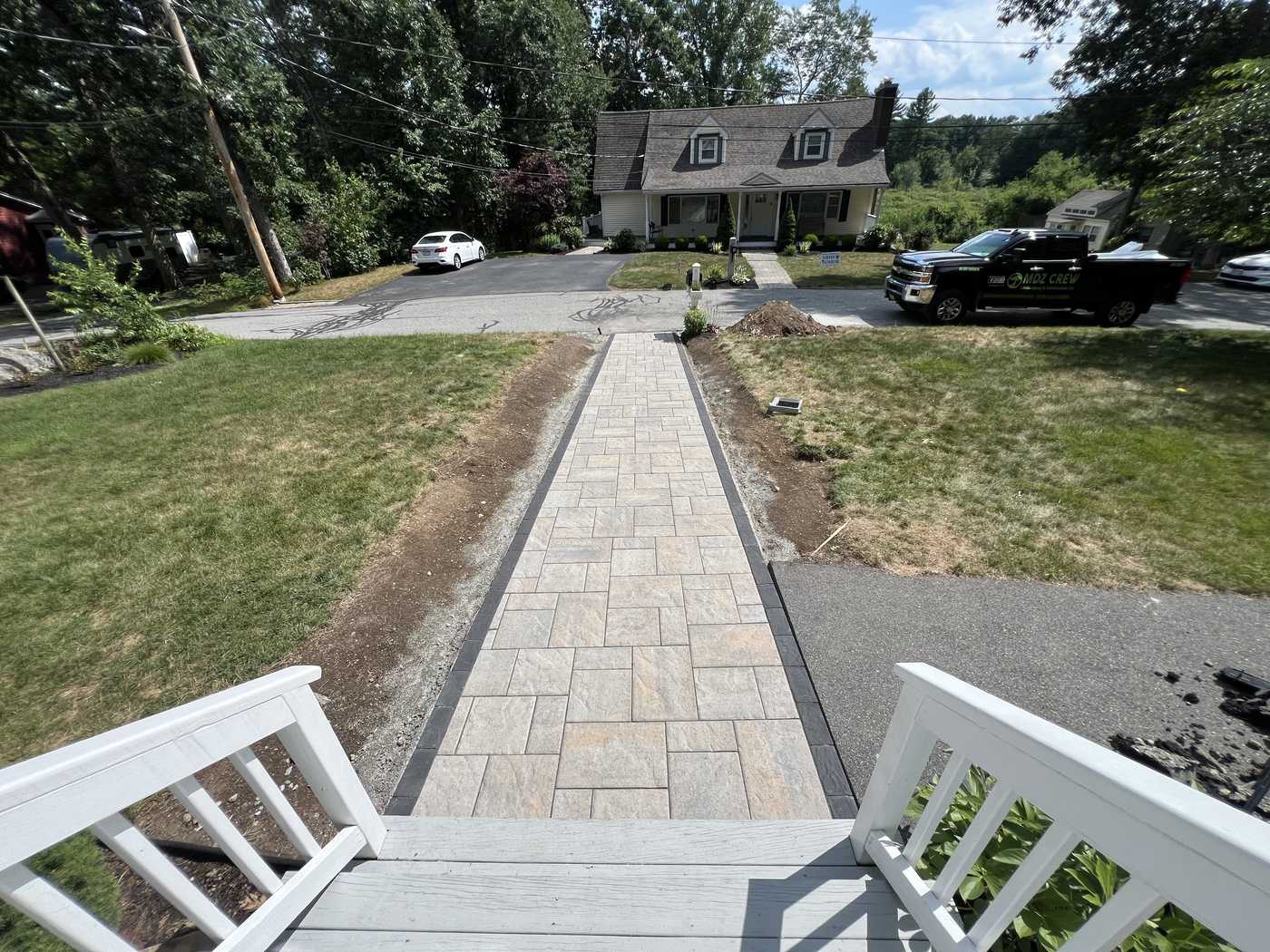 walkway concrete paving Concrete paving work in Swampscott, Massachusetts